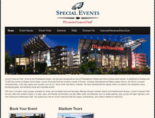 Tablet Screenshot of events.lincolnfinancialfield.com